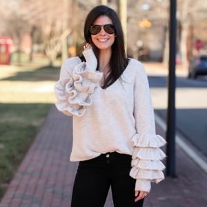 Ruffle Sleeve Sweater